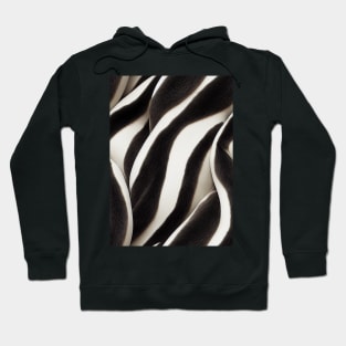 Stylized Zebra Fur - Printed Faux Hide #7 Hoodie